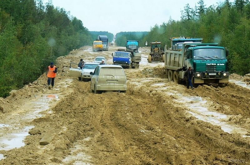 Autostrada fangosa di Lena